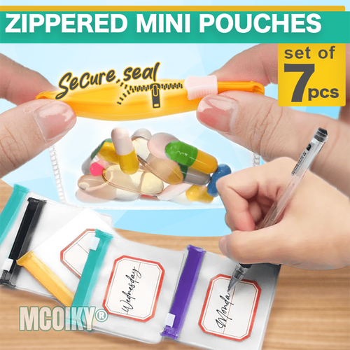 MCOIKY® Reusable Zippered Mini Pouches (SET of 7)