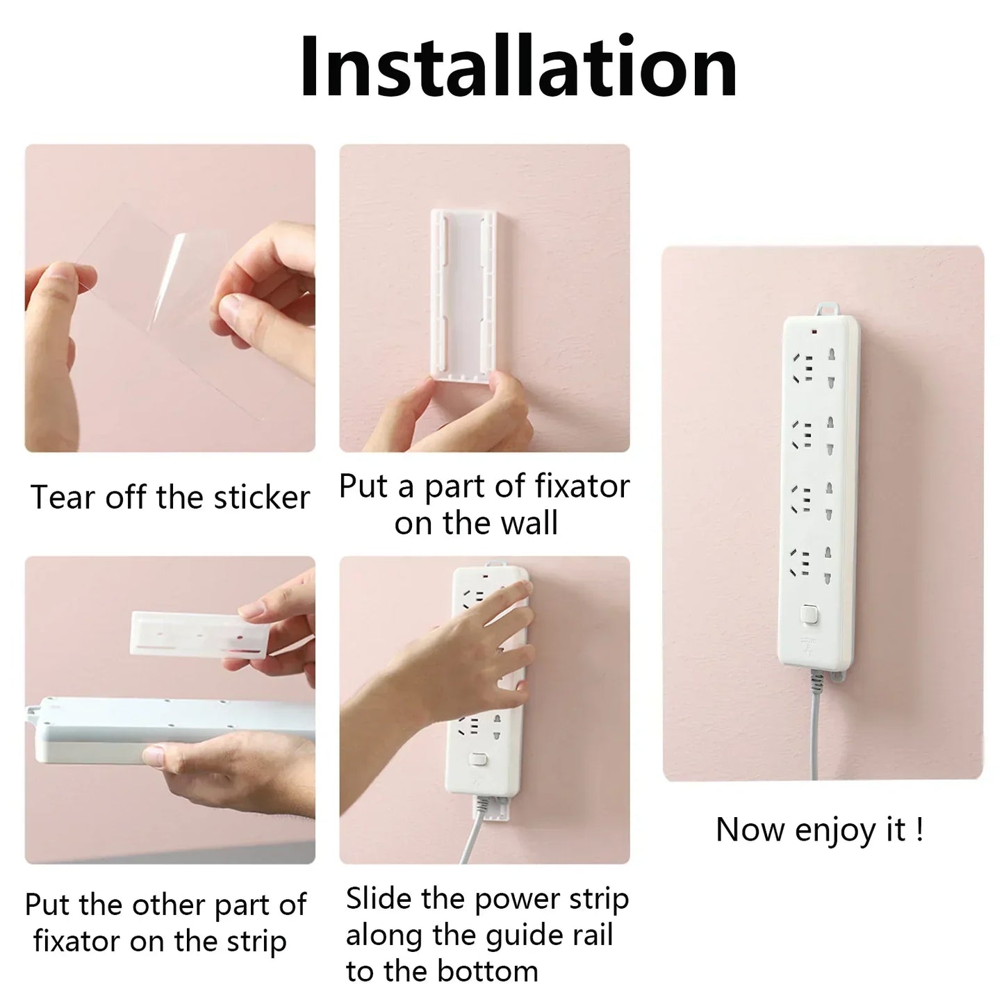 NOWORDUPÂŽ Adhesive Punch-free Socket Holder