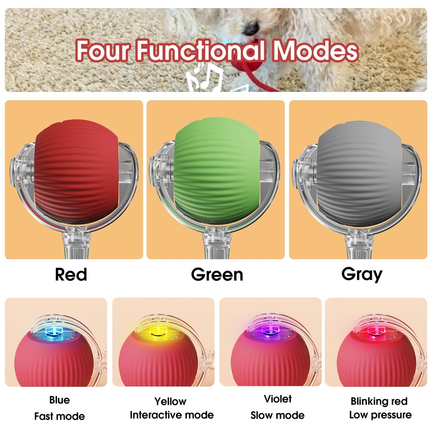 Nurbini® smart chase pet toy ball